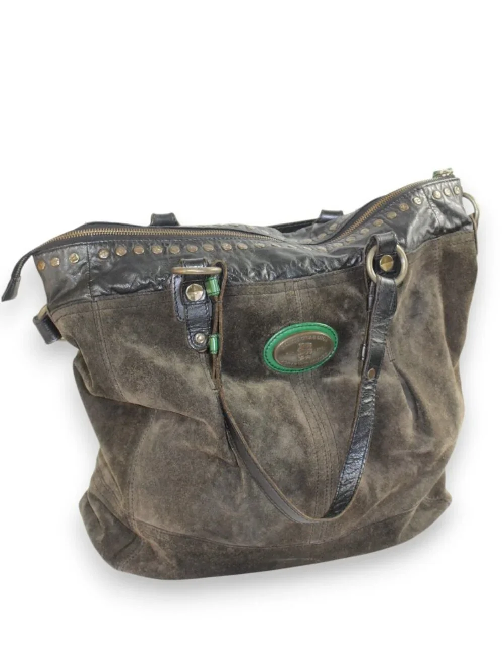 George Gina & Lucy CosmiCurse No Grey Day City Suede Shoulder Y2K Bag